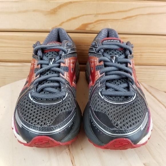 Brooks Womens Adrenaline GTS 17 1202311B044 Gray Running Shoes Sneakers Lace-up - Picture 3 of 12